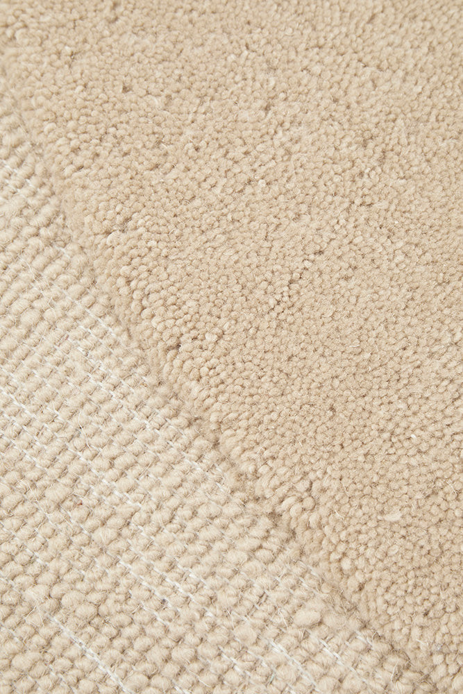 Camilla  Beige New Zealand wool Shape Rug Rug Culture