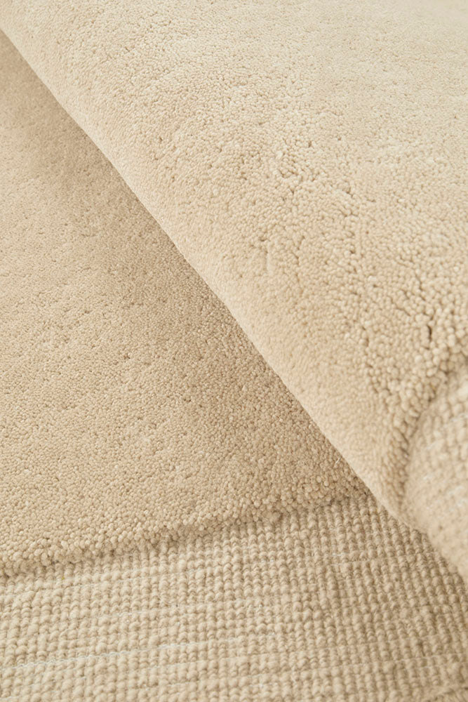 Camilla  Beige New Zealand wool Shape Rug Rug Culture