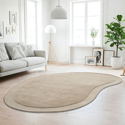 Camilla   Latte New Zealand wool Shape Rug Rug Culture