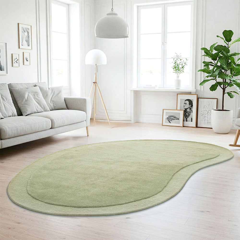 Camilla  Moss New Zealand wool Shape Rug Rug Culture