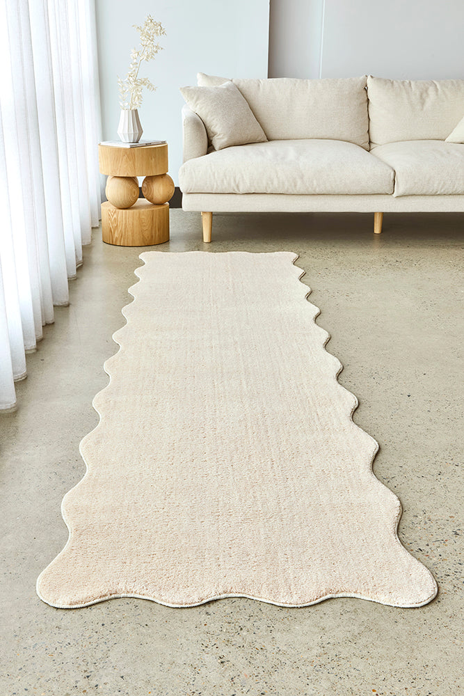 Everest  Beige Washable Runner Rug Rug Culture