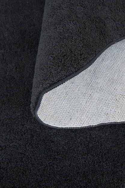 Everest  Black Washable Rug Rug Culture