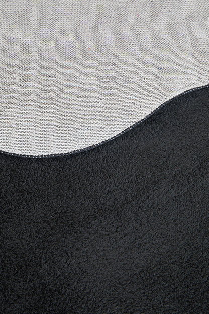 Everest  Black Washable Rug Rug Culture