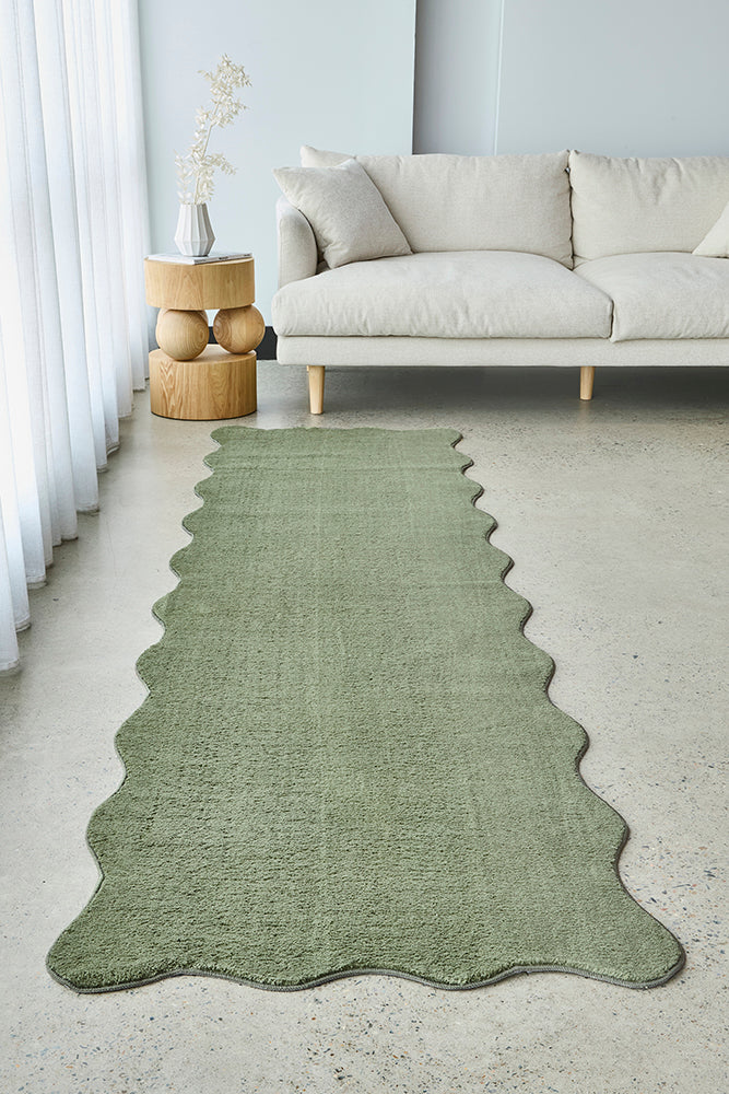 Everest Green Washable Runner Rug Rug Culture
