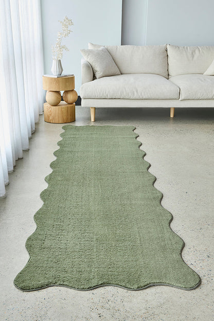 Everest Green Washable Runner Rug Rug Culture