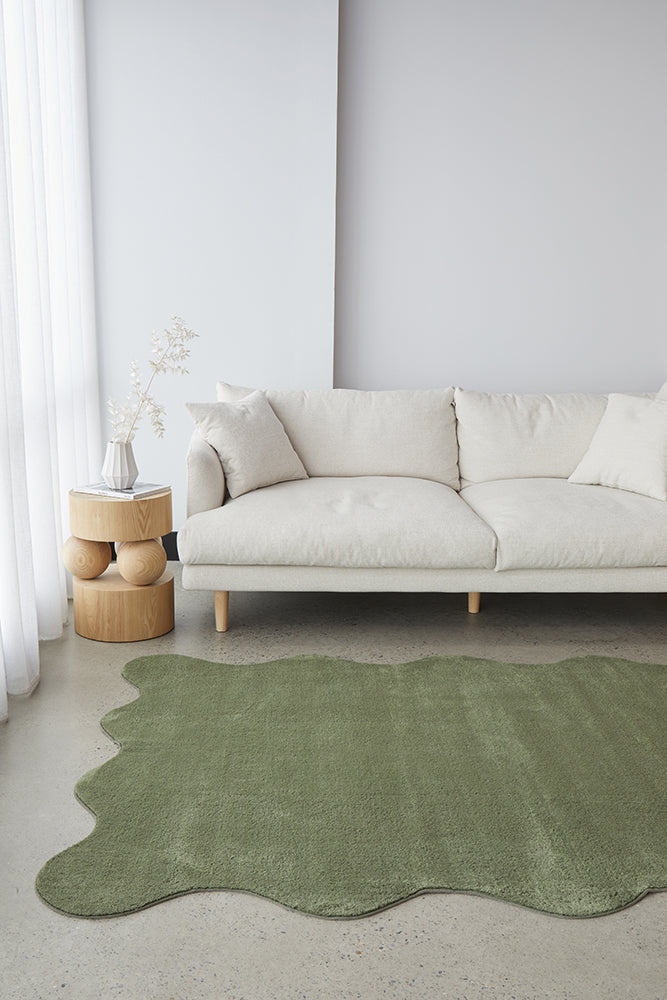 Everest  Green Washable Rug Rug Culture