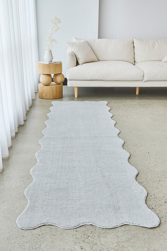 Everest Silver Washable Runner Rug Rug Culture