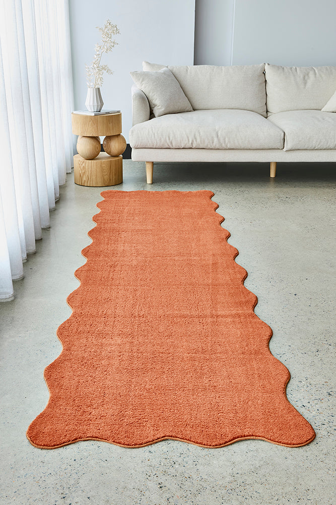 Everest  Terracotta Washable Runner Rug Rug Culture