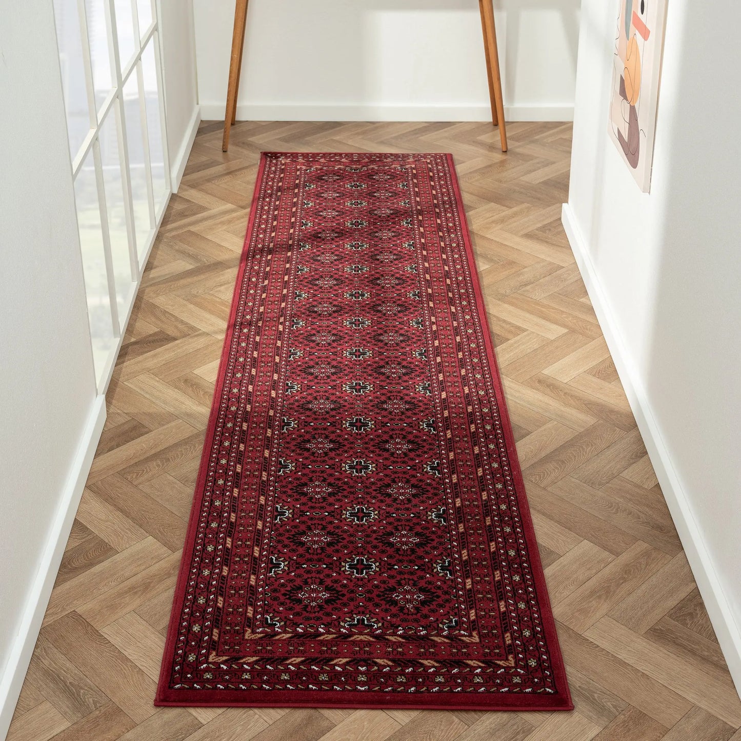 Empire 521 Red Hallway Runner Saray Rugs