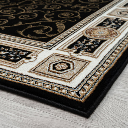 Oriental 511 black Traditional Hallway Runner Saray Rugs