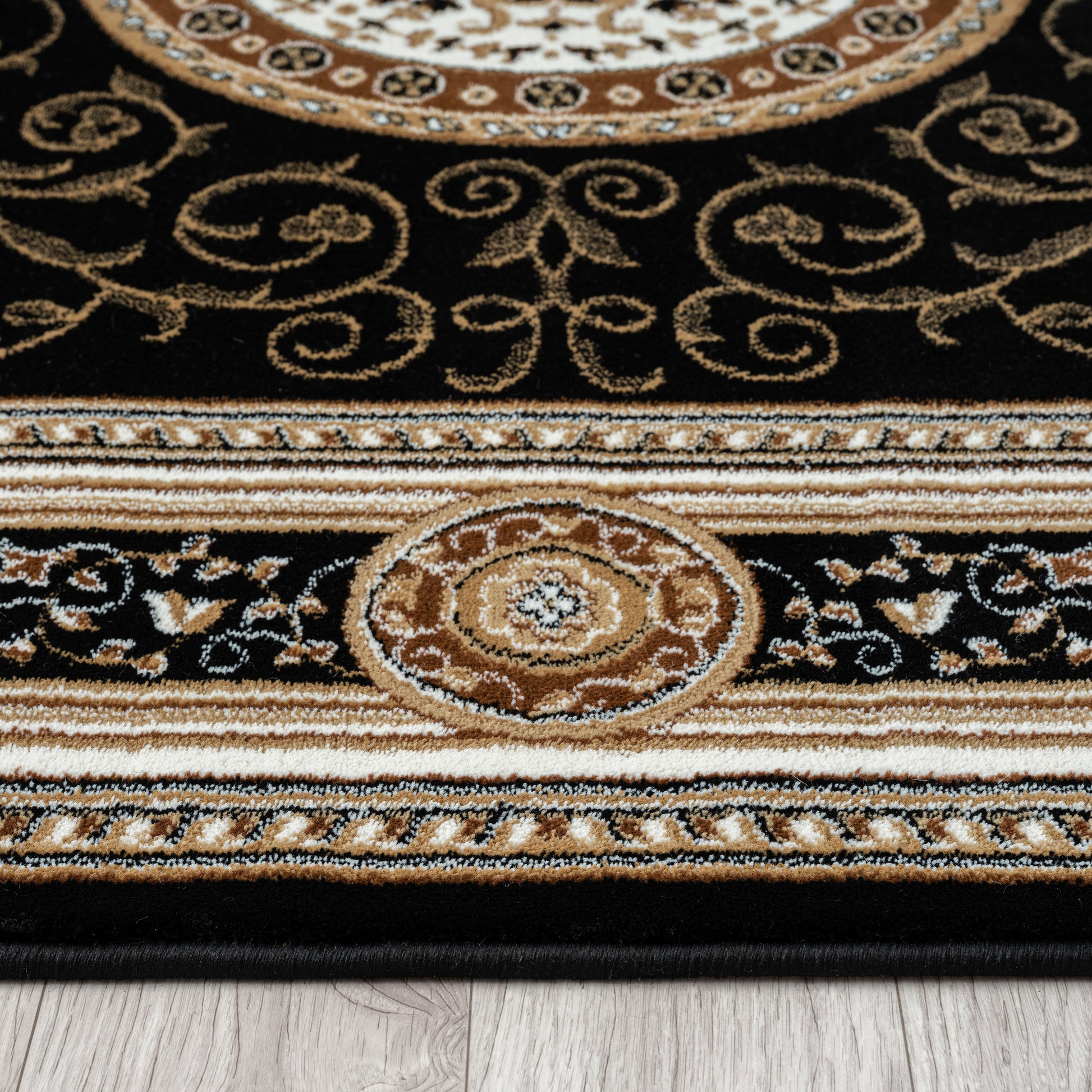 Oriental 511 black Traditional Hallway Runner Saray Rugs