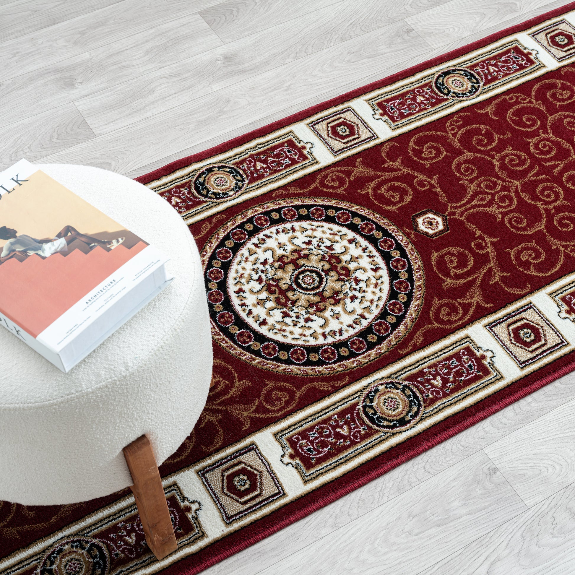 Oriental 511 Red Traditional Hallway Runner Saray Rugs