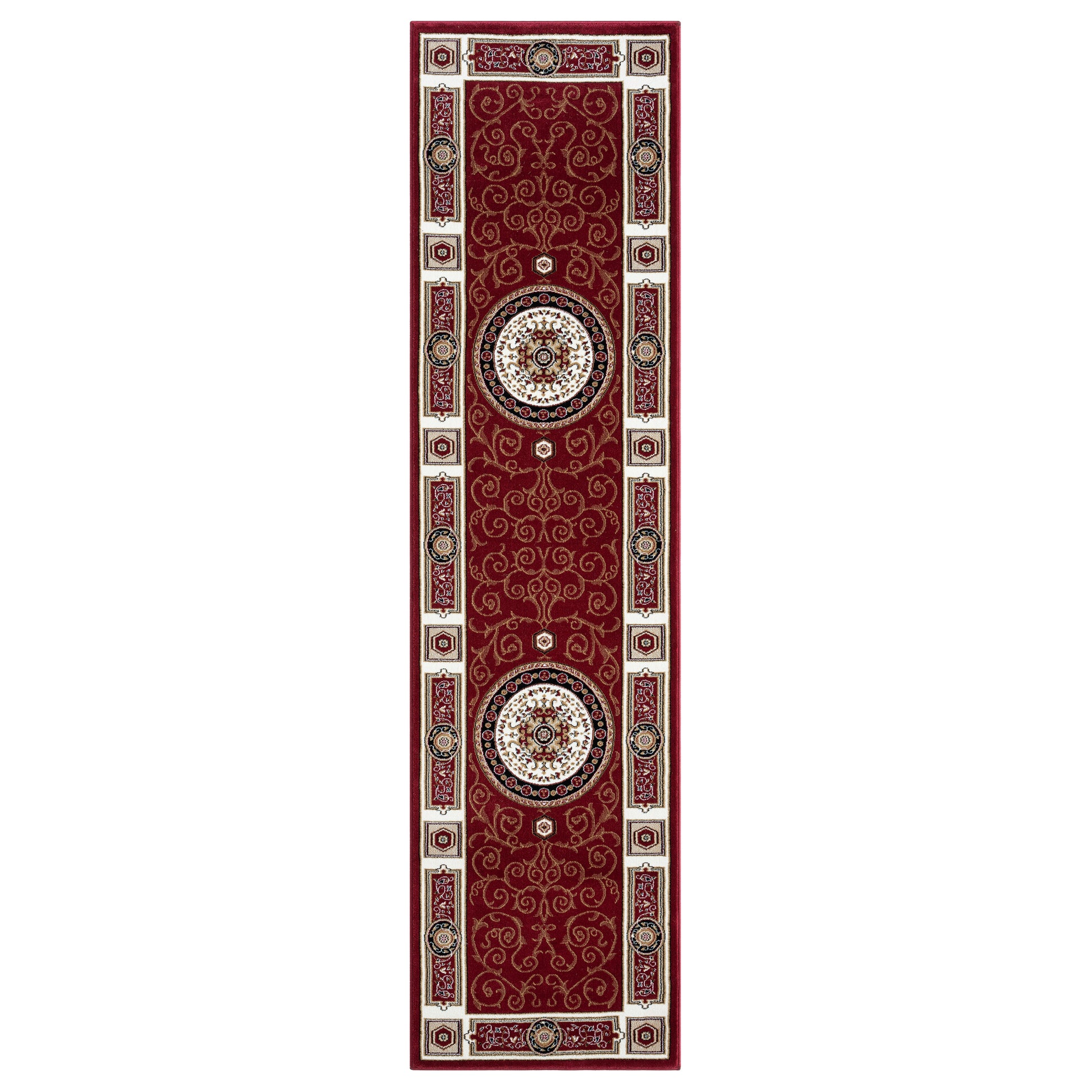 Oriental 511 Red Traditional Hallway Runner Saray Rugs