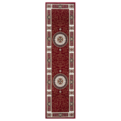 Oriental 511 Red Traditional Hallway Runner Saray Rugs