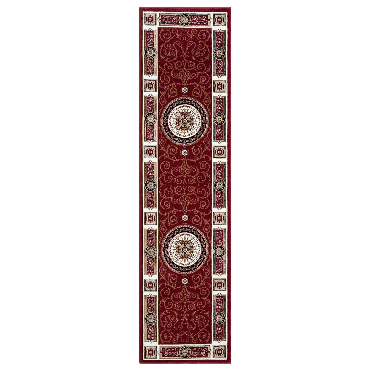 Oriental 511 Red Traditional Hallway Runner Saray Rugs
