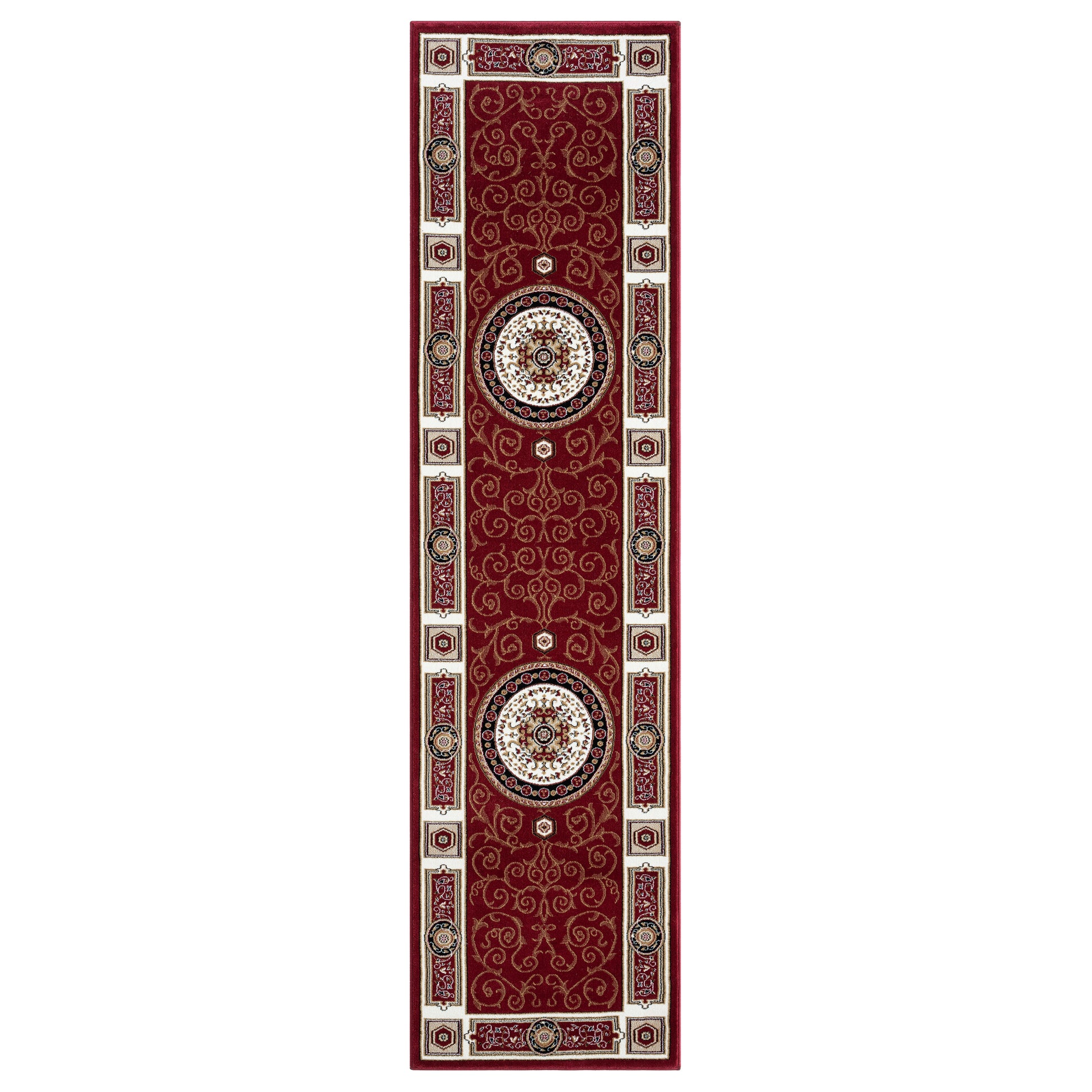 Oriental 511 Red Traditional Hallway Runner Saray Rugs