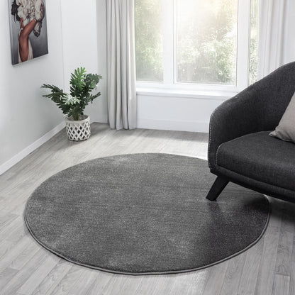 Europa 1000 Dk Grey Round Rug Saray Rugs