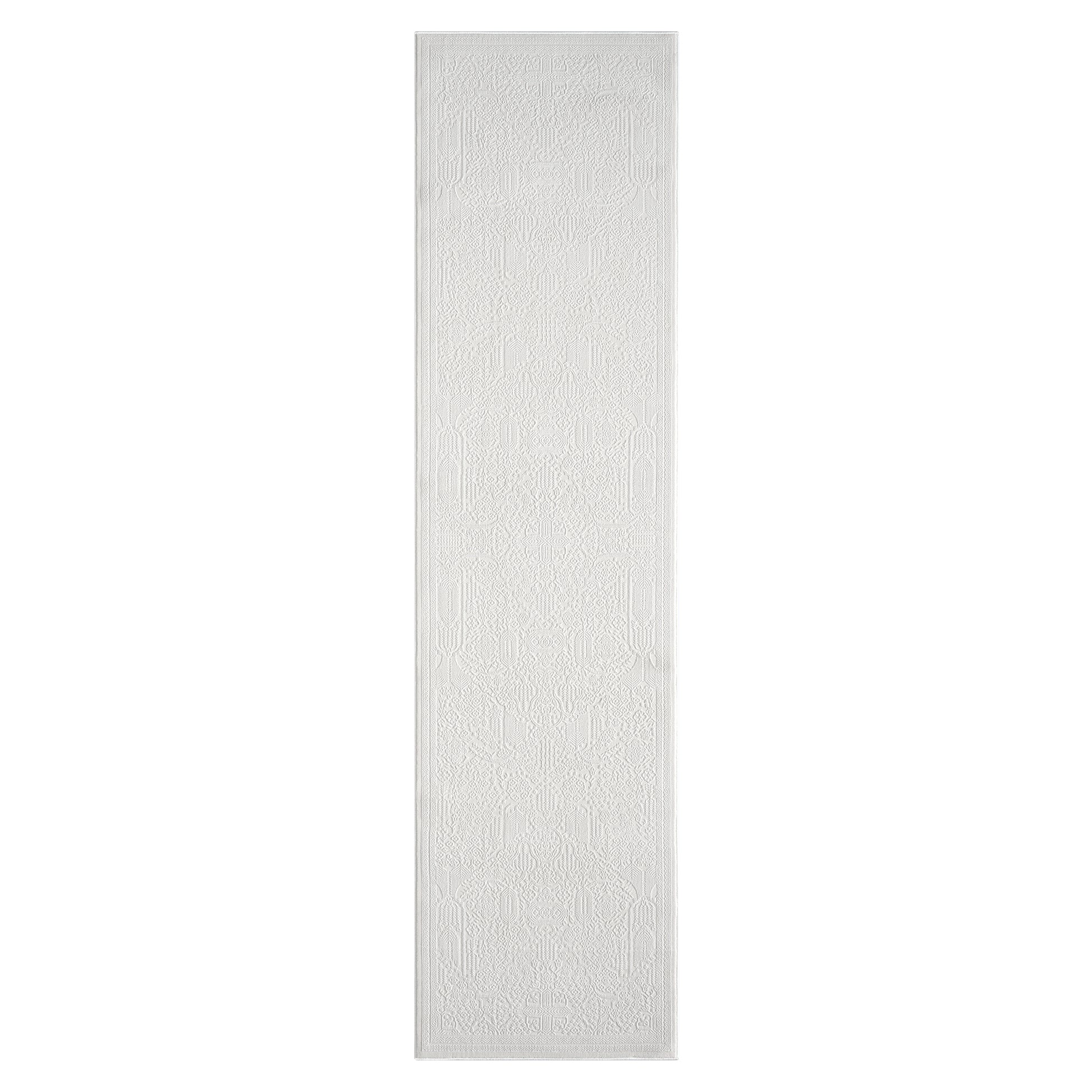 Fabled 471 Ivory Serene Modern Hallway Runner Rug Saray Rugs