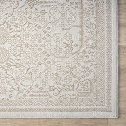 Fabled 472 Sand Serene Modern Hallway Runner Rug