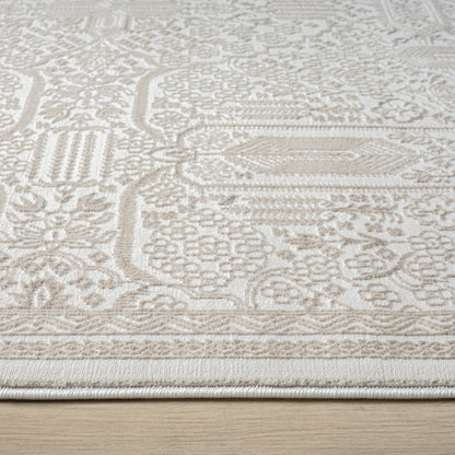 Fabled 472 Sand Serene Modern Hallway Runner Rug