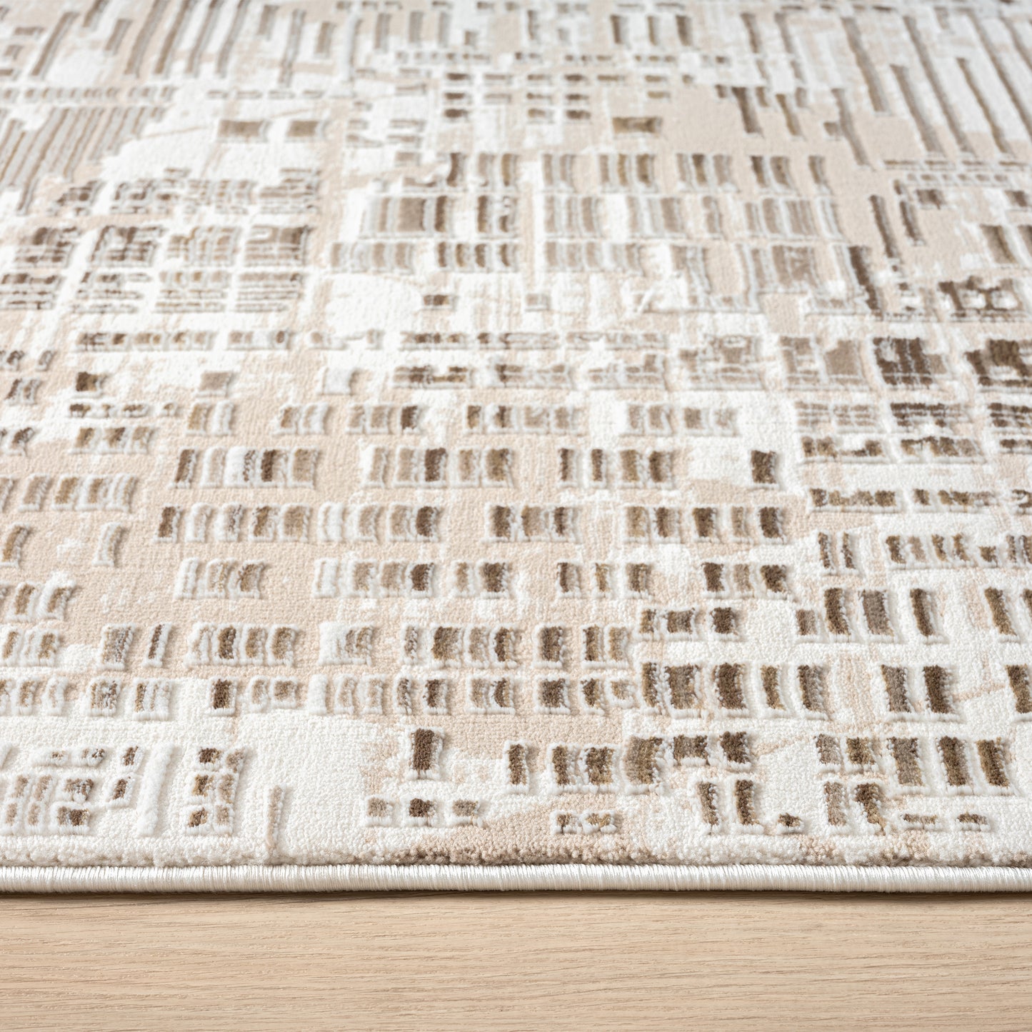 Fabled 473 Taupe Modern Hallway Runner Rug