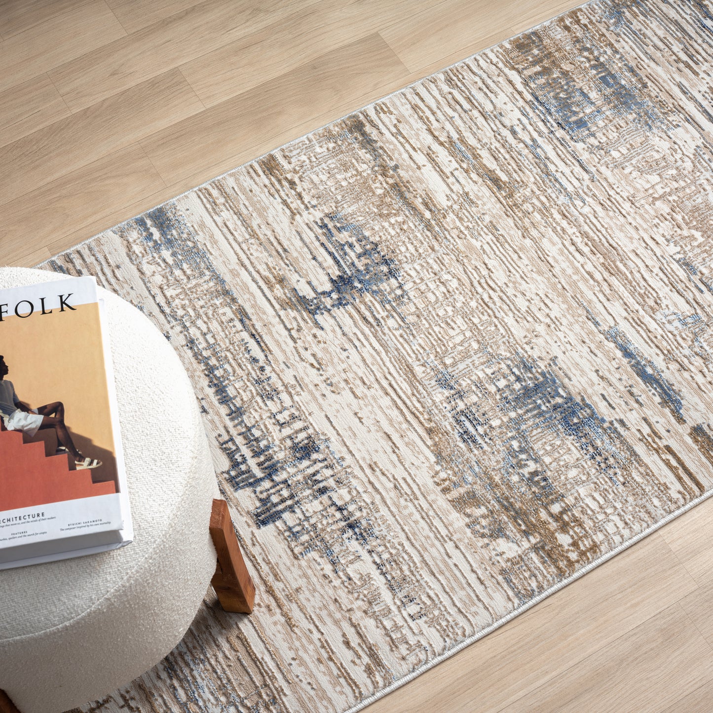 Fabled 474 Stone Modern Hallway Runner Rug