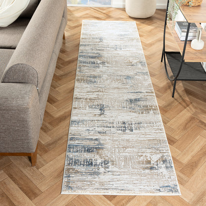 Fabled 474 Stone Modern Hallway Runner Rug