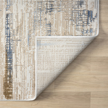 Fabled 474 Stone Modern Hallway Runner Rug