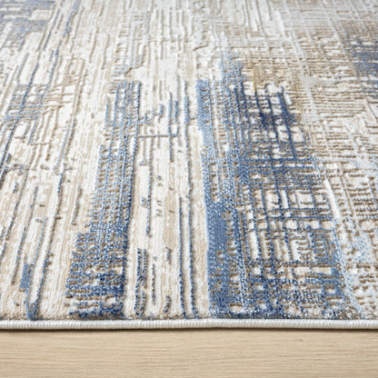 Fabled 474 Stone Modern Hallway Runner Rug