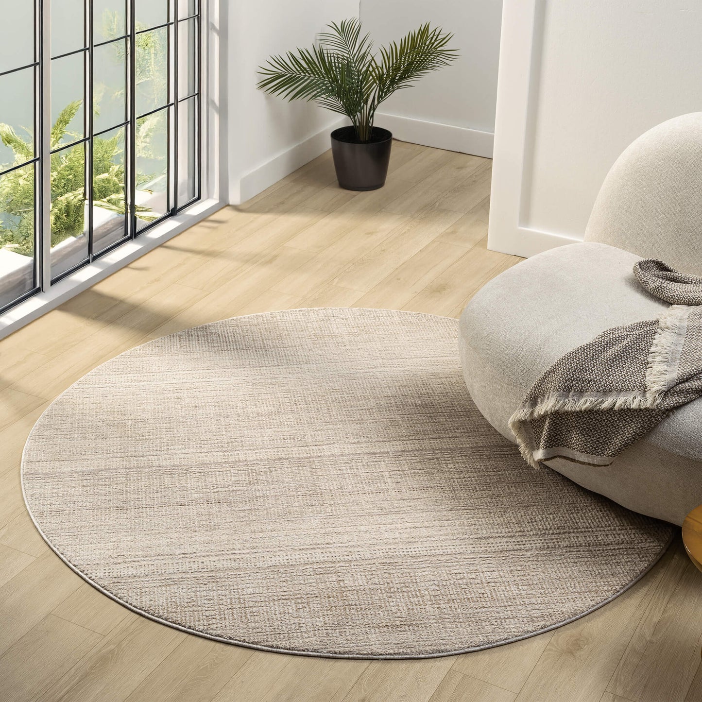 Glamvista 721 Sand Round Rug Saray Rugs