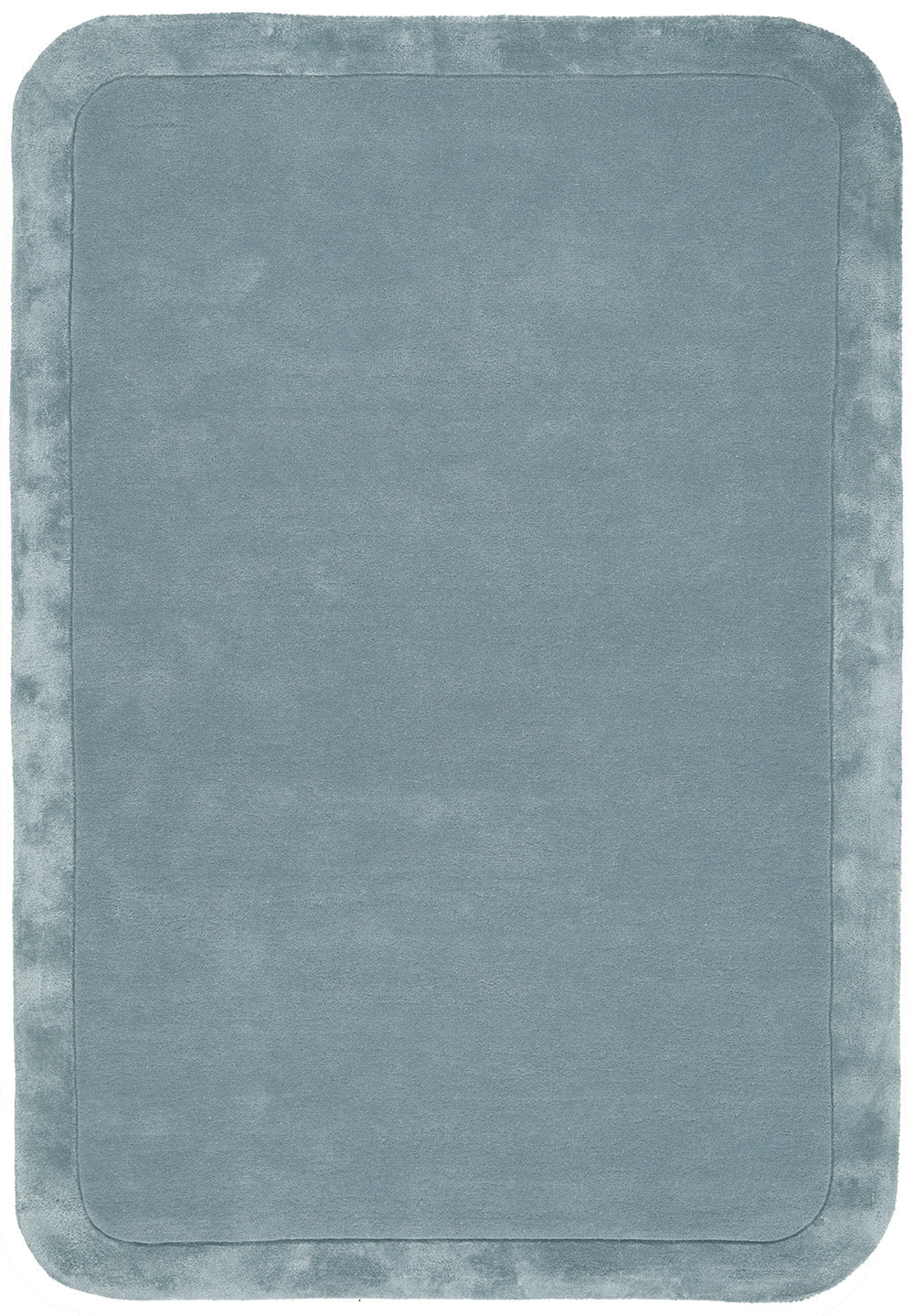 Hunter Blue Wool-Viscose Rug Rug Culture