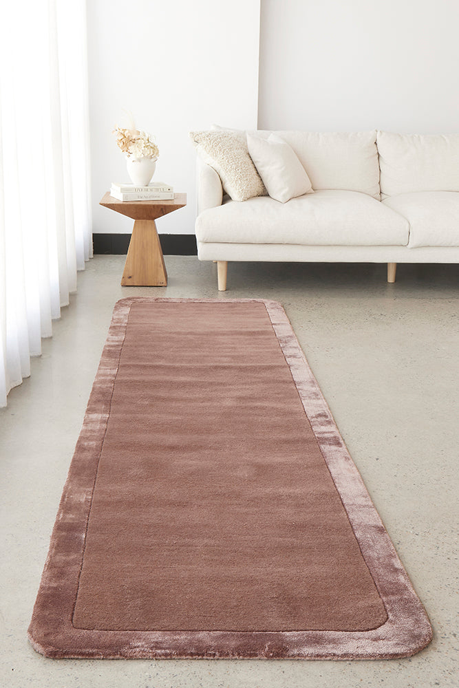 Hunter Grape Wool-Viscose Runner Rug Rug Culture