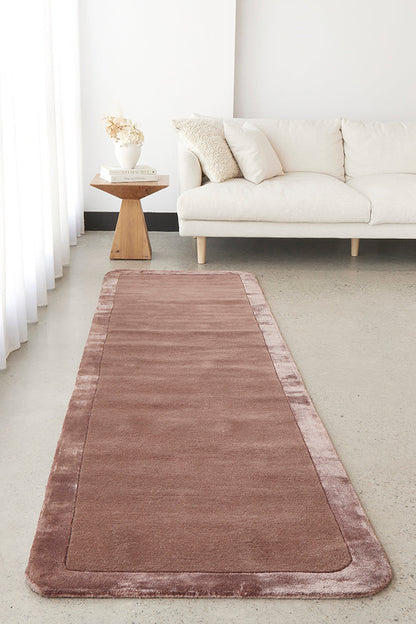 Hunter Grape Wool-Viscose Runner Rug Rug Culture