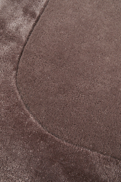Hunter Grape Wool-Viscose Rug Rug Culture