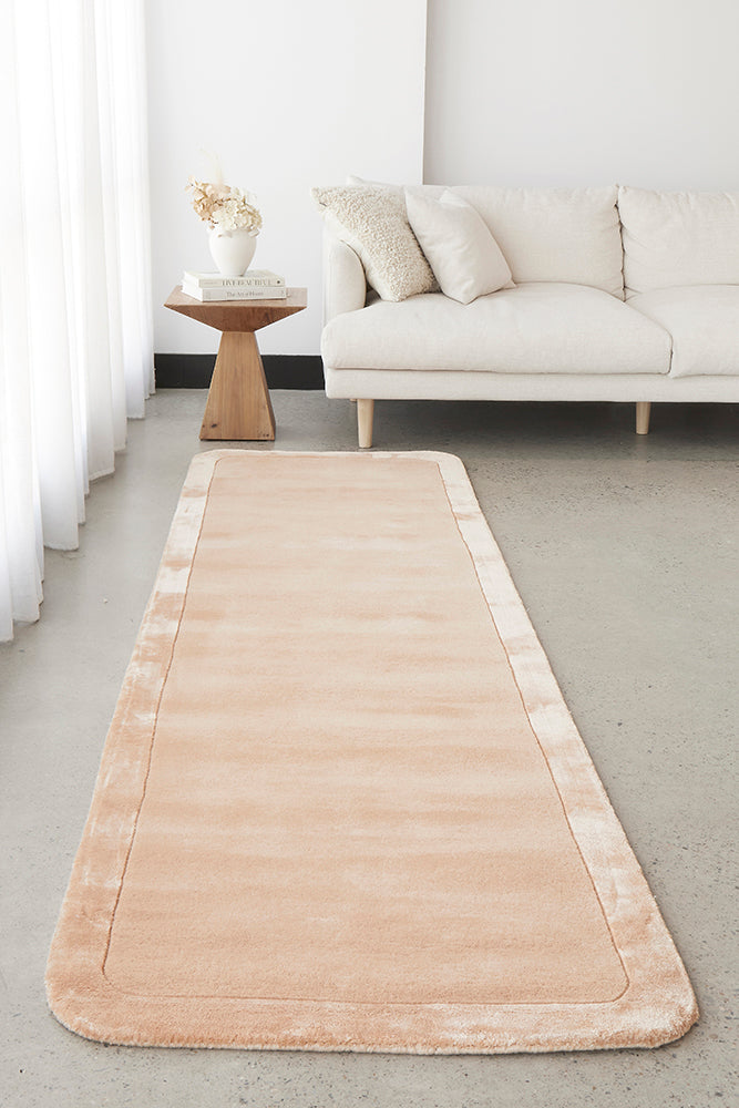 Hunter Nude Wool-Viscose Runner Rug Rug Culture