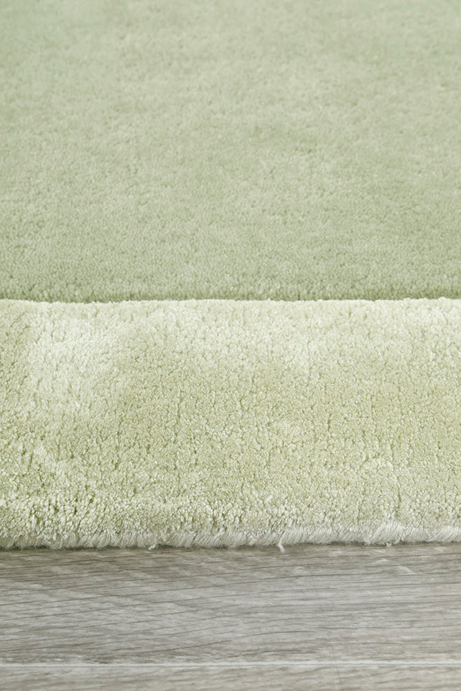 Hunter Sage Wool-Viscose Runner Rug Rug Culture