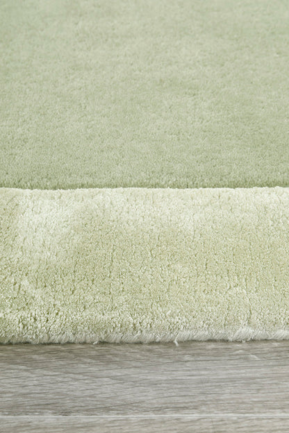 Hunter Sage Wool-Viscose Runner Rug Rug Culture