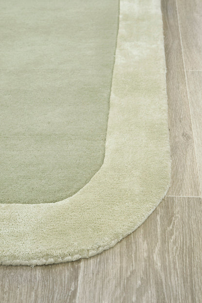 Hunter Sage Wool-Viscose Rug Rug Culture