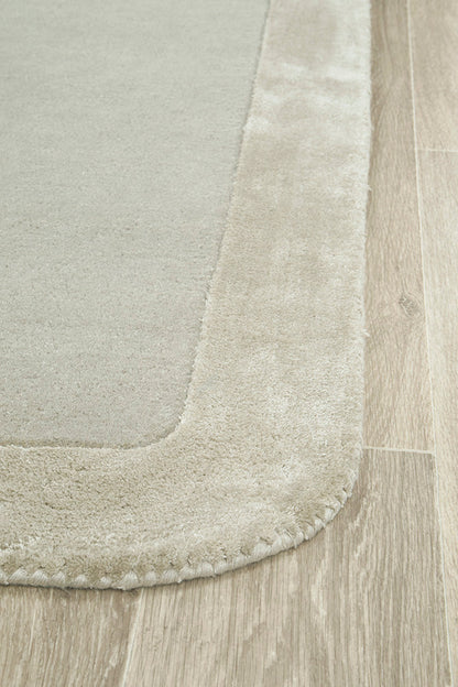Hunter Silver Wool-Viscose Runner Rug Rug Culture