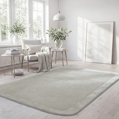 Hunter Silver Wool-Viscose Rug Rug Culture