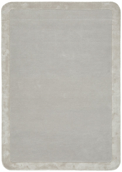 Hunter Silver Wool-Viscose Rug Rug Culture
