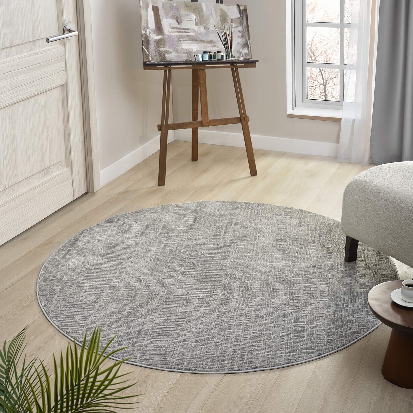 Nobelle 779 Slate Round Rug Saray Rugs