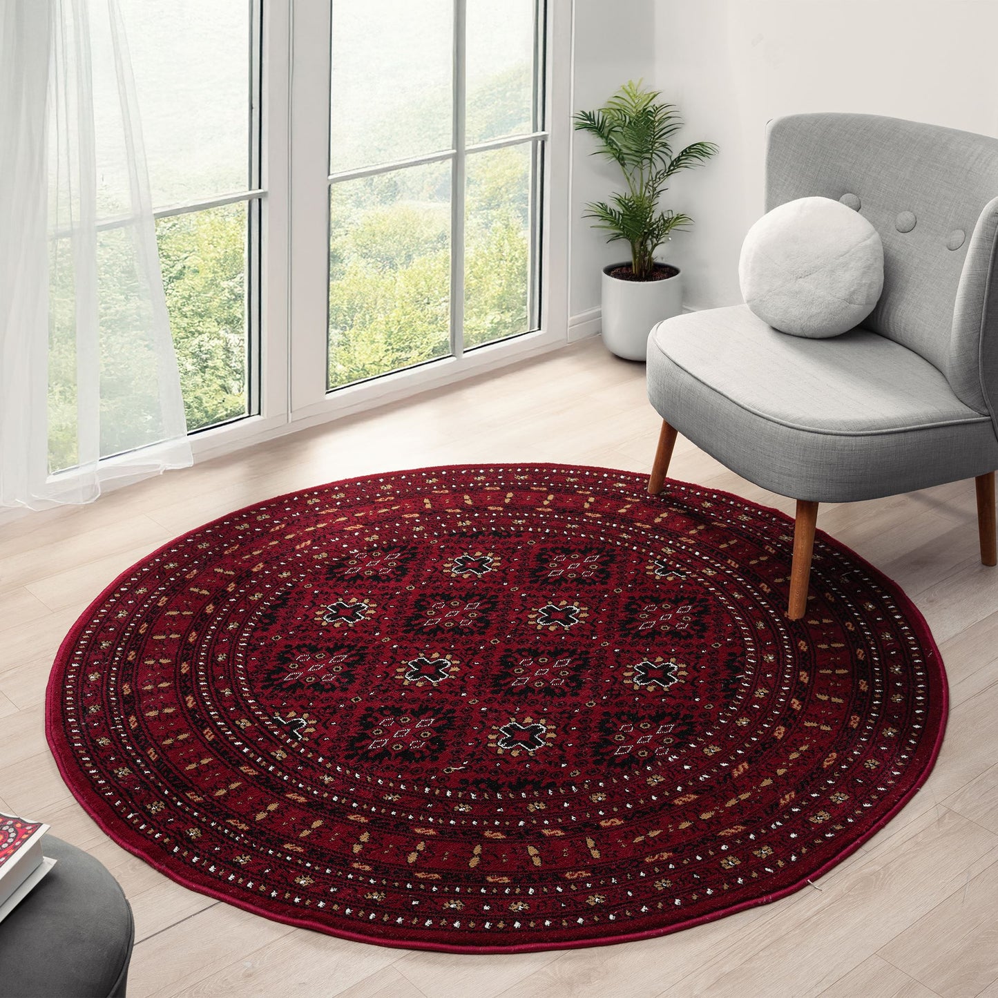 Empire 521 Red Round Rug Saray Rugs
