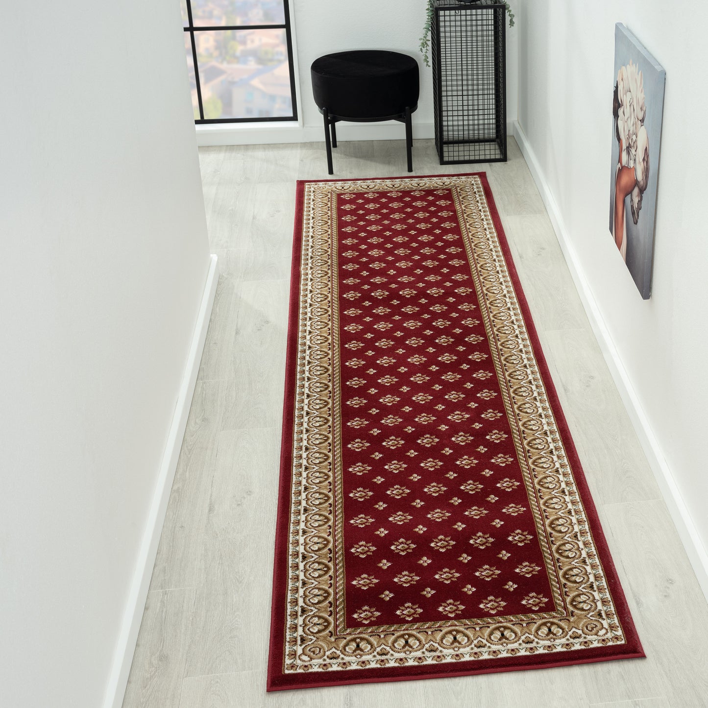 Empire 525 Red Hallway Runner Saray Rugs