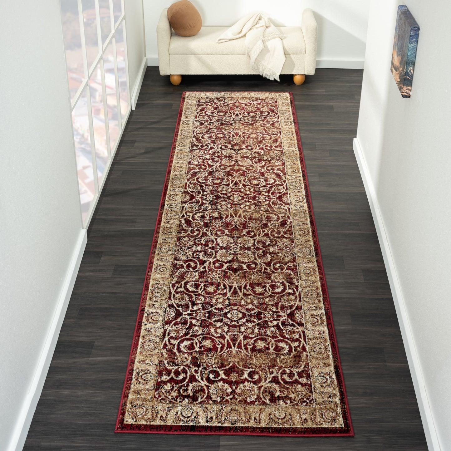 Empire 527 Red Hallway Runner Saray Rugs