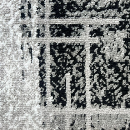 Budget Rugs 2316 grey square Rug