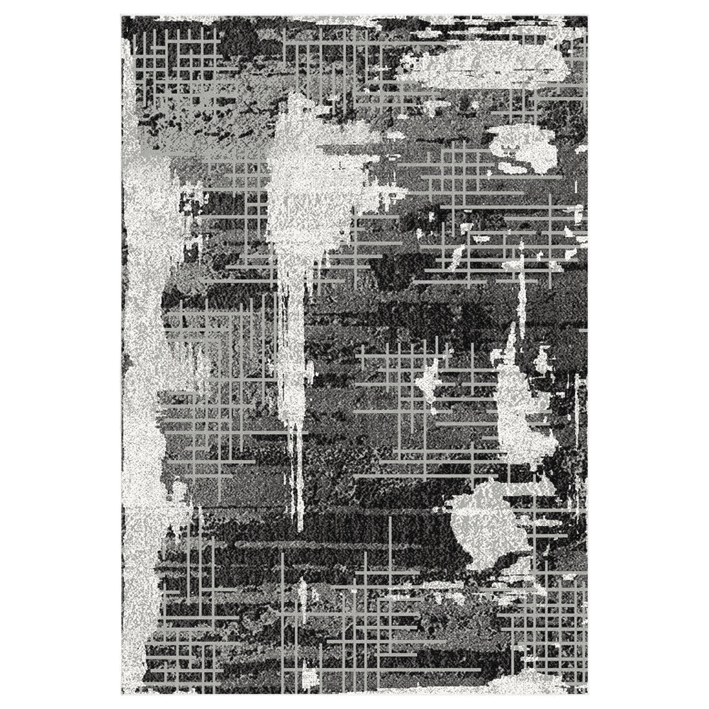 Budget Rugs 2316 grey square Rug