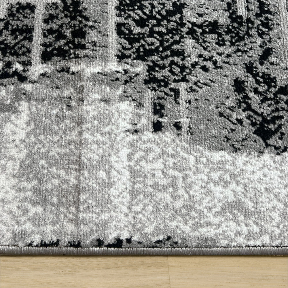 Budget Rugs 2316 grey square Rug