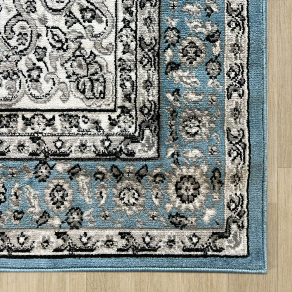 Budget Rugs 2567 Blue square Rug Saray Rugs