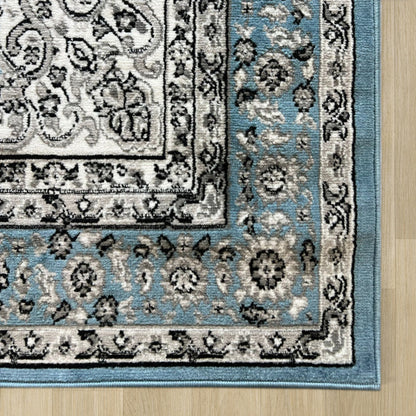 Budget Rugs 2567 Blue square Rug Saray Rugs